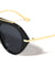 Flat Top Bar Accent Solid Rim Fashion Tear Aviators Wholesale Sunglasses