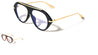 Top Bar Accent Solid Frame Aviators Blue Light Blocking Wholesale Eyewear