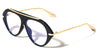Top Bar Accent Solid Frame Aviators Blue Light Blocking Wholesale Eyewear