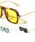 Color Lens Top Bar Accent Modern Squared Aviators Wholesale Sunglasses