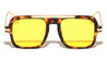 Color Lens Top Bar Accent Modern Squared Aviators Wholesale Sunglasses