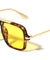 Color Lens Top Bar Accent Modern Squared Aviators Wholesale Sunglasses