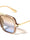 Color Lens Top Bar Accent Modern Squared Aviators Wholesale Sunglasses
