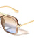 Color Lens Top Bar Accent Modern Squared Aviators Wholesale Sunglasses