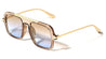 Color Lens Top Bar Accent Modern Squared Aviators Wholesale Sunglasses