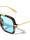 Color Lens Top Bar Accent Modern Squared Aviators Wholesale Sunglasses