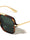 Color Lens Top Bar Accent Modern Squared Aviators Wholesale Sunglasses