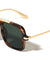 Color Lens Top Bar Accent Modern Squared Aviators Wholesale Sunglasses