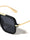 Color Lens Top Bar Accent Modern Squared Aviators Wholesale Sunglasses