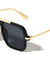 Color Lens Top Bar Accent Modern Squared Aviators Wholesale Sunglasses