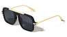 Color Lens Top Bar Accent Modern Squared Aviators Wholesale Sunglasses