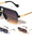 Temple Line Accent Semi Rimless Modern Squared Aviators Wholesale Sunglasses