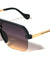 Temple Line Accent Semi Rimless Modern Squared Aviators Wholesale Sunglasses