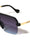 Temple Line Accent Semi Rimless Modern Squared Aviators Wholesale Sunglasses
