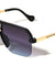 Temple Line Accent Semi Rimless Modern Squared Aviators Wholesale Sunglasses