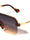 Temple Line Accent Semi Rimless Modern Squared Aviators Wholesale Sunglasses
