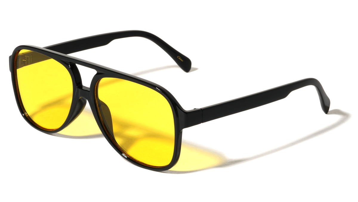 Color Lens Retro Tear Shape Aviators Wholesale Sunglasses