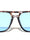 Hinge Accent Color Lens Modern Squared Aviators Wholesale Sunglasses
