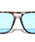 Hinge Accent Color Lens Modern Squared Aviators Wholesale Sunglasses