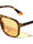 Hinge Accent Color Lens Modern Squared Aviators Wholesale Sunglasses