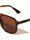 Hinge Accent Color Lens Modern Squared Aviators Wholesale Sunglasses