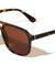 Hinge Accent Color Lens Modern Squared Aviators Wholesale Sunglasses