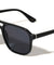 Hinge Accent Color Lens Modern Squared Aviators Wholesale Sunglasses