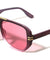 Two Bar Side Accent Solid Frame Geometric Aviators Wholesale Sunglasses