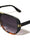 Two Bar Side Accent Solid Frame Geometric Aviators Wholesale Sunglasses