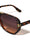 Two Bar Side Accent Solid Frame Geometric Aviators Wholesale Sunglasses