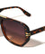 Two Bar Side Accent Solid Frame Geometric Aviators Wholesale Sunglasses