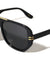 Two Bar Side Accent Solid Frame Geometric Aviators Wholesale Sunglasses