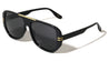 Two Bar Side Accent Solid Frame Geometric Aviators Wholesale Sunglasses
