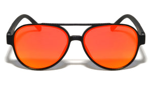 Frame Texture Temple Bar Accent Aviators Wholesale Sunglasses