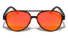 Frame Texture Temple Bar Accent Aviators Wholesale Sunglasses