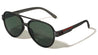Frame Texture Temple Bar Accent Aviators Wholesale Sunglasses