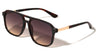 Inside Hinge Texture Modern Squared Aviators Wholesale Sunglasses