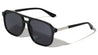 Inside Hinge Texture Modern Squared Aviators Wholesale Sunglasses