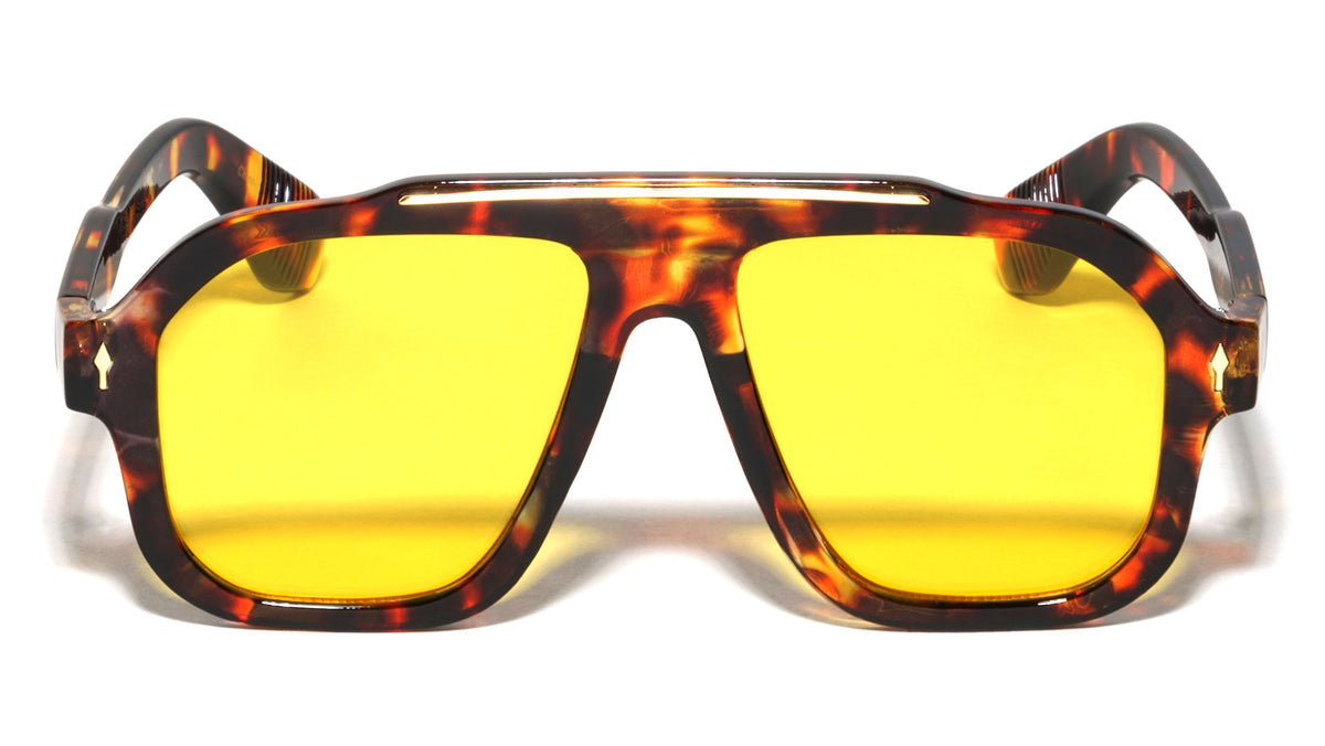 Frontal Up Arrow Stud Modern Geometric Aviators Wholesale Sunglasses