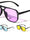 Color Lens Two Dot Stud Accent Squared Aviators Wholesale Sunglasses