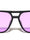 Color Lens Two Dot Stud Accent Squared Aviators Wholesale Sunglasses
