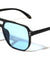 Color Lens Two Dot Stud Accent Squared Aviators Wholesale Sunglasses