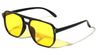 Color Lens Two Dot Stud Accent Squared Aviators Wholesale Sunglasses