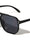 Color Lens Two Dot Stud Accent Squared Aviators Wholesale Sunglasses