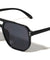 Color Lens Two Dot Stud Accent Squared Aviators Wholesale Sunglasses