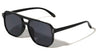 Color Lens Two Dot Stud Accent Squared Aviators Wholesale Sunglasses