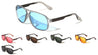 Flat Temple Raised Nose Modern Squared Aviators Wholesale Sunglasses