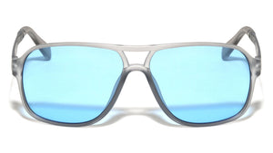 Flat Temple Raised Nose Modern Squared Aviators Wholesale Sunglasses