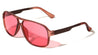 Flat Temple Raised Nose Modern Squared Aviators Wholesale Sunglasses