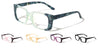 Blue Light Blocking Crystal Color Spring Hinge Rectangle Wholesale Eyewear